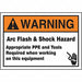 Arc Flash Label 3 1/2 inx5 in Vinyl