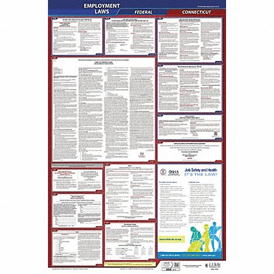 LaborLaw Poster Fed/STA CT ENG 26inH 1yr