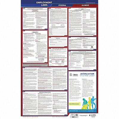 LaborLaw Poster Fed/STA IL ENG 40Wx26inH