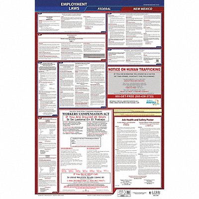 LaborLaw Poster Fed/STA NM ENG 40Wx26inH
