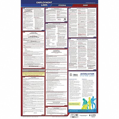LaborLaw Poster Fed/STA OH ENG 26inH 1yr