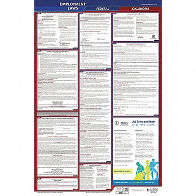 LaborLaw Poster Fed/STA OK ENG 26inH 3yr