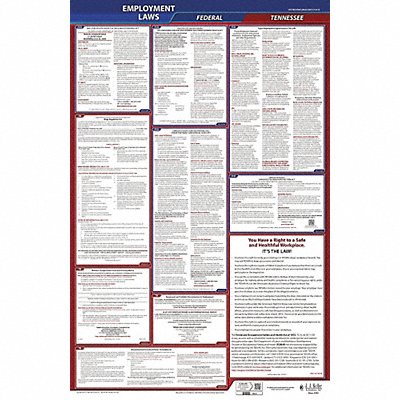 LaborLaw Poster Fed/STA TN ENG 26inH 1yr