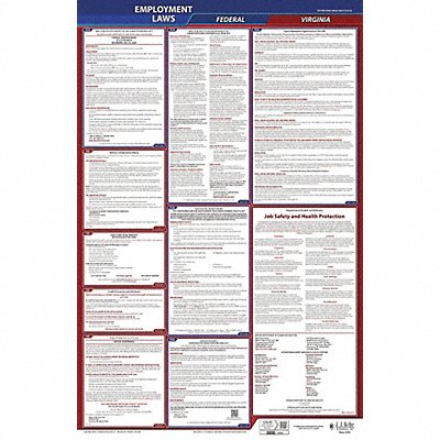 LaborLaw Poster Fed/STA VA ENG 40Wx26inH