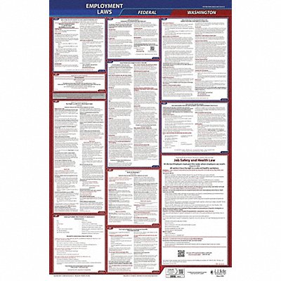 LaborLaw Poster Fed/STA WA ENG 26inH 3yr