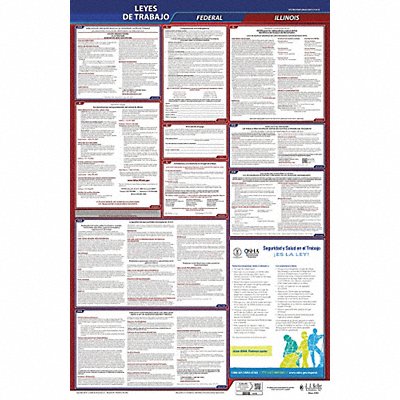 Labor Law Poster Fed/STA IL SP 26inH 1yr