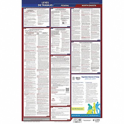 Labor Law Poster Fed/STA ND SP 40Wx26inH