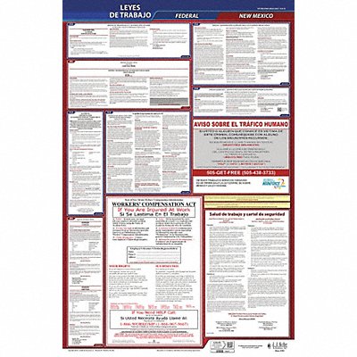 Labor Law Poster Fed/STA NM SP 26inH 3yr