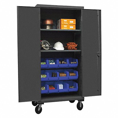 K4886 Bin Cabinet 80 x36 x24 Gray 12BlueBns