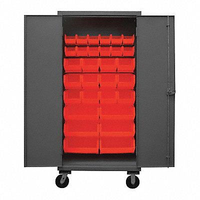 K4880 Bin Cabinet 80 x36 x24 Gray 30RedBns