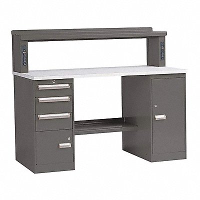 K8142 Workbench Office Gray 60 W Unassembled