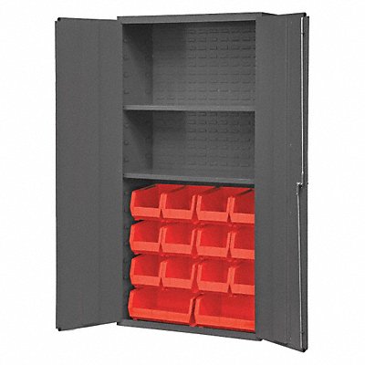 K4908 Bin Cabinet 72 x36 x18 Gray 14RedBns