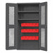 K4950 Bin Cabinet 72 x36 x24 Gray 15RedBns