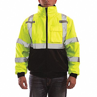 Hi-vis Bomber Jacket Insltd Lime/Blk 4XL