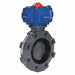 Butterfly Valve 6in PVC FPM Pneu Spr Rtn