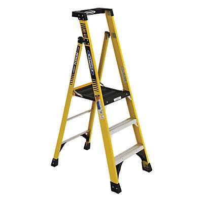 Podium Stepladder 3 ft Fiberglass 375 lb