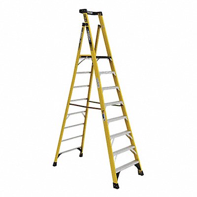 Podium Stepladder 8 ft Fiberglass 375 lb