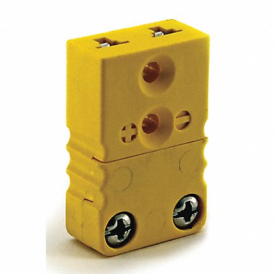 Thermocouple Jack K Yellow 2 Flat Pins