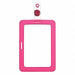 Badge Holder Rubberized Pink PK2