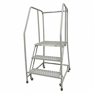 Safety Rolling Ladder 3 Steps 36in.D.