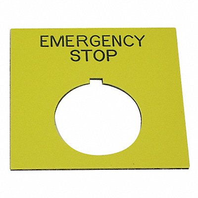 Legend Plate Rectangular Emergency Stop