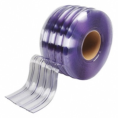 Flexible Bulk Roll Ribbed 12in Clear PVC