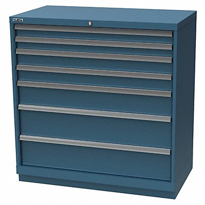 K3760 Mod Drwr Cab 41-3/4 H 7 Drwr Clssc Blue