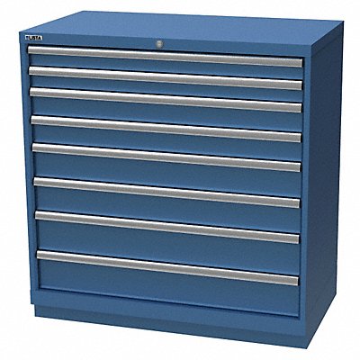 K3764 Mod Drwr Cab 41-3/4 H 8 Drwr Bright Blue