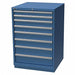 K3762 Mod Drwr Cab 41-3/4 H 8 Drwr Bright Blue