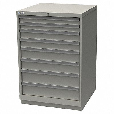 K3762 Mod Drwr Cab 41-3/4 H 8 Drwr Light Gray