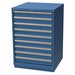 K3765 Mod Drwr Cab 41-3/4 H 9 Drwr Bright Blue