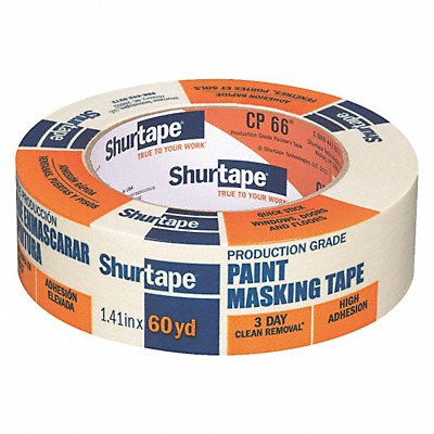 Masking Tape 1 3/8 W 60 yd L Tan