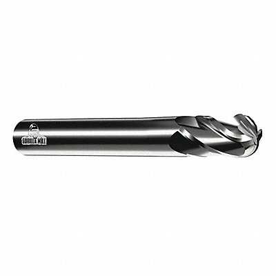 Ball End Mill Single End 3/16 Carbide