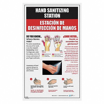 Bilingual Hand Sanitizing Poster