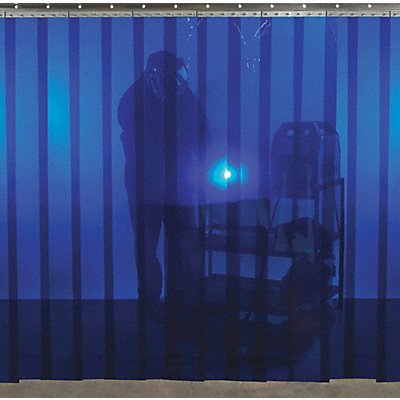 Welding Strip Curtain 8ft H 8 ft W Blue