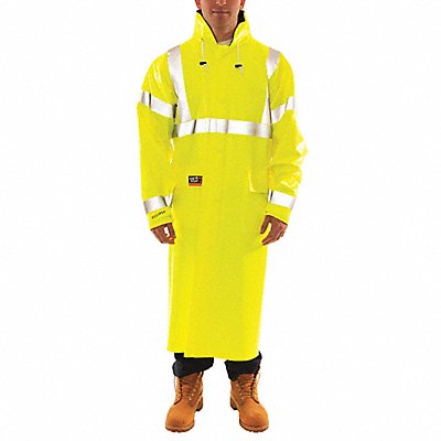 J2261 Arc Flash Rain Coat Cat 2 Yellow/Green L