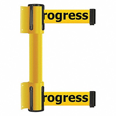 Belt Barrier Cleaning In Progress Yellow