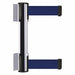 Belt Barrier Blue Polished Chrome