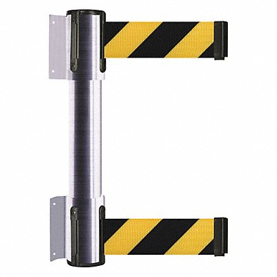 Belt Barrier 7-1/2ft Black/Yellow Stripe