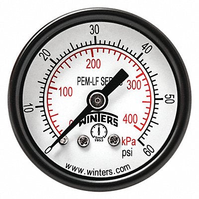 Gauge Pressure 1-1/2in. 0 to 60 psi