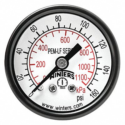 Gauge Pressure 1-1/2in. 0 to 160 psi