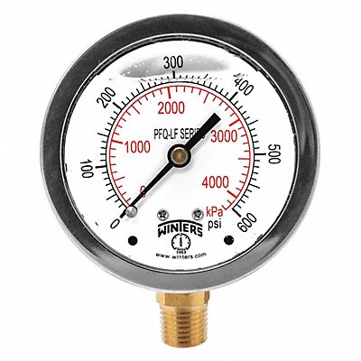 J1382 Gauge Pressure 2-1/2in. 0 to 600 psi