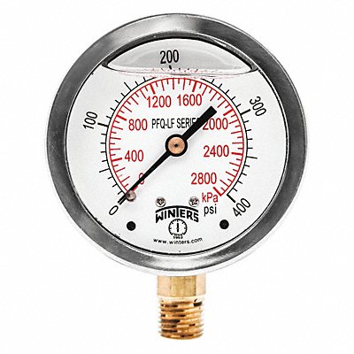 J1382 Gauge Pressure 2-1/2in. 0 to 400 psi