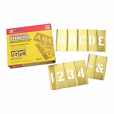 Interlocking Brass Stencil Set 1/2 45pcs