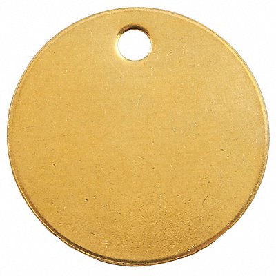 Blank Tag Brass 1 3/8in H 1 3/8inW PK100