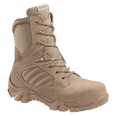 H0432 Boots 11-1/2M Tan Front Lace/Side Zip PR