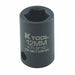 Impact Socket Metric 12mm 1-3/16in.L Hex