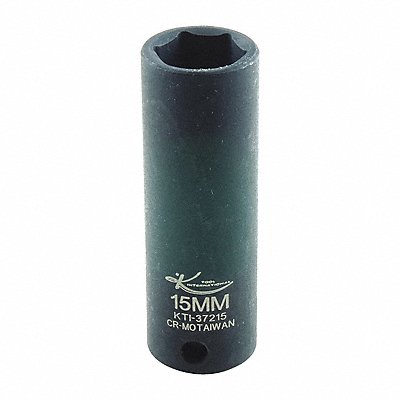 Impact Socket Metric 15mm 2-1/2in.L Hex