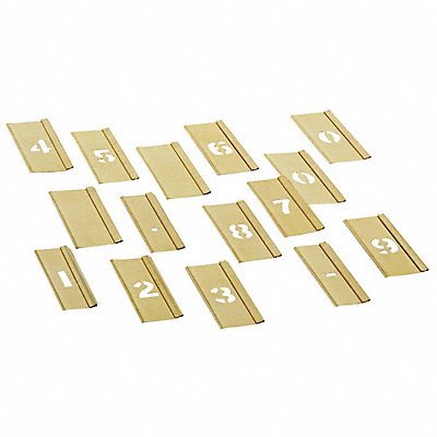 Stencil Numbers Brass 1/2in.W x 1/2in.H