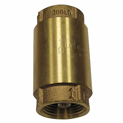 Spring Check Valve Brass 3/4 FNPT